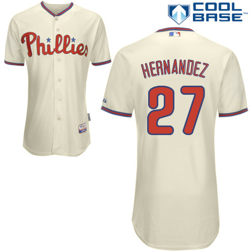 Roberto Hernandez #27 mlb Jersey-Philadelphia Phillies Women's Authentic Alternate White Cool Base Home Baseball Jersey